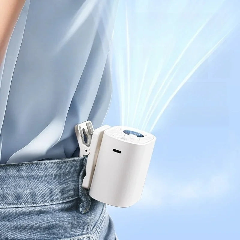 Tragbarer Auto-Clip-Lüfter 360° Drehbarer Tragbarer Mini-Ventilator Mit 100-Gang-Wind Und Clip Für Büro, Camping, Reisen Sport