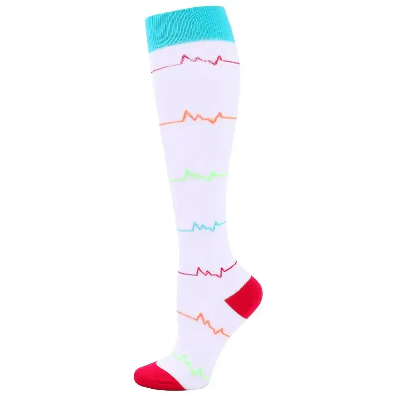 New Men Women Compression Socks for Leggings Running Marathon Pressure Soccer Adult Socks Network Red Pressure Nurse Men Socks