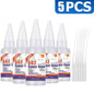 15PCs 502 Super Strong Glue Instant Quick-drying Cyanoacrylate Adhesive Leather Rubber Wood Metal Strong Bond Liquid Glue Tool,Stationery Store Gel 502 Instant Strong Glue,With precision distributor,20g (0.7oz).