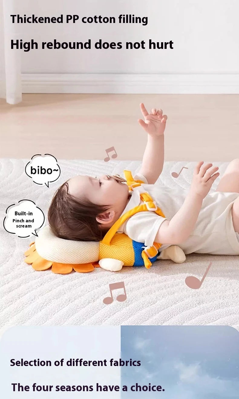 1-3T Toddler Baby Head Protector Backpack Pillow Safety Pad Cushion Prevent Injured Cartoon Security Pillow Protective Headgear