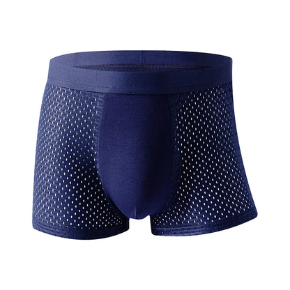 8pcs/set Men's Panties Ice Silk Mesh Men Underwear Breathable Men's Underpant Fashion Panties Male Solid Color Boxer Shorts