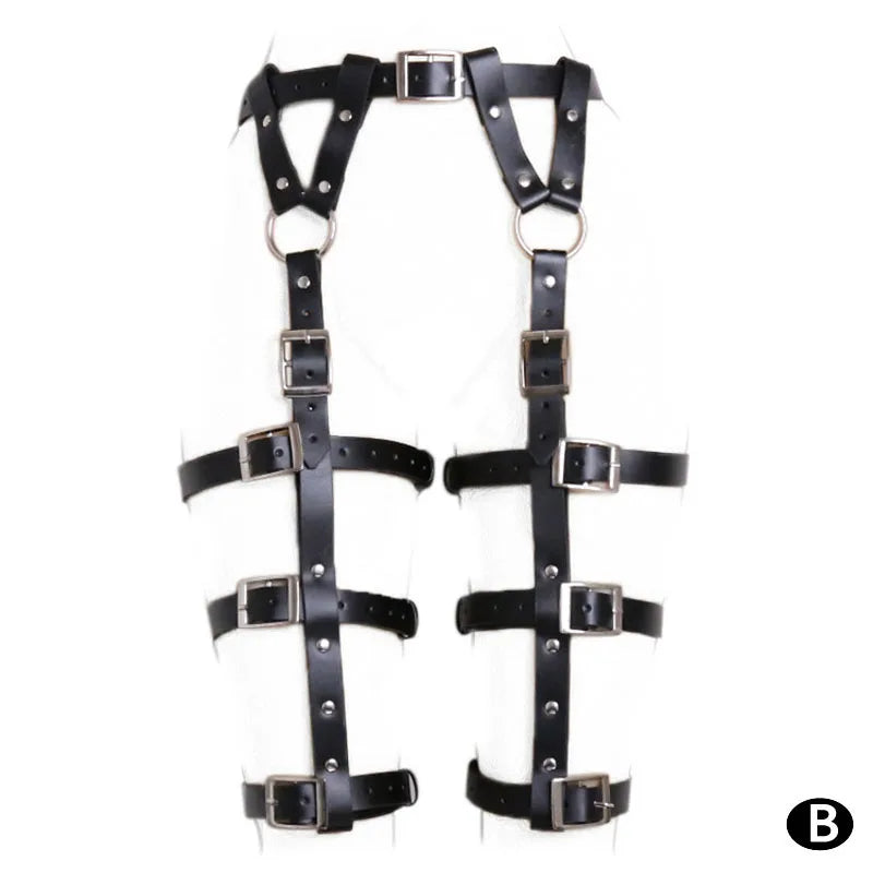 BDSM Bondage Leg Restraints Leather Belt Pants Adult Games thigh ring cuffs Straps Sex Toys For Couples Women erotic underwater