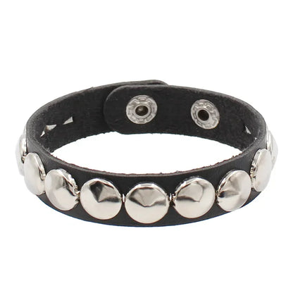 Vintage Leather Bracelets Punk Row Cuspidal Spikes Rivet Stud Wide Cuff PU Leather Punk Gothic Rock Unisex goth accessories