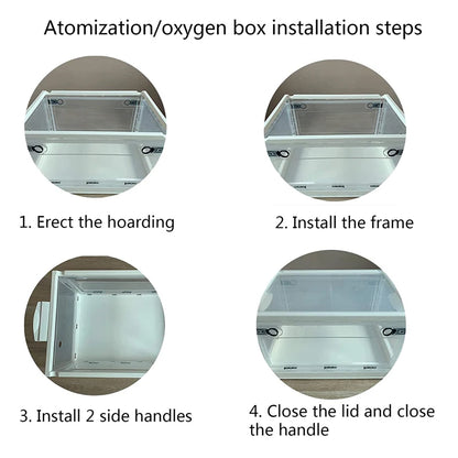 Pet Atomization Box Oxygen Room Foldable Easy To Carry Veterinary Nebulization Box Oxygen Cage for Veterinary Atomization Box