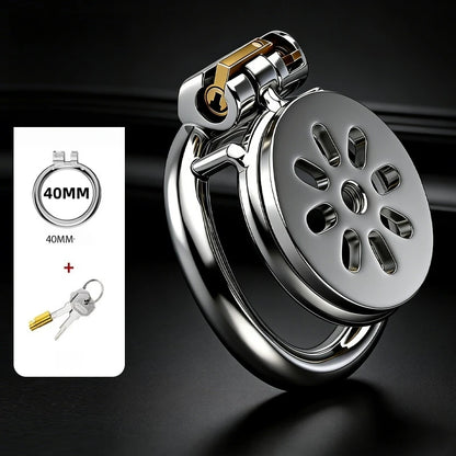 Male Super Mini Stainless Steel Chastity Cage Breathable Hole Lock Cock Ring BDSM Bondage Sissy Gay Adult Toy 18+