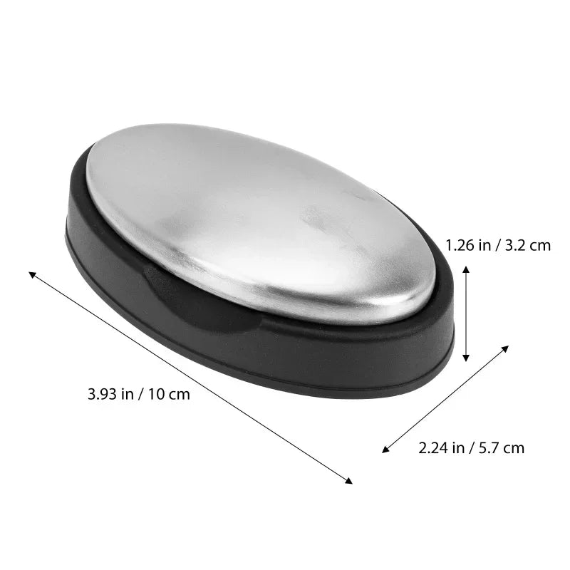 New Oval Hand Washer 304 Stainless Steel Deodorant Soap Metal Soap for Deodorizing Cleaning Kitchen Tools and Odor Removal