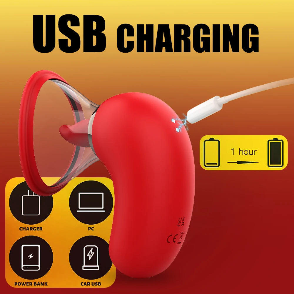 APP Control Clitoral Sucker Vibrator Tongue Licking Nipple Vagina Massager Clit Stimulator Female Masturbation Sex Toy for Women