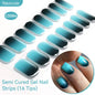 Gradient Auroras Semi Cured Gel Nail Strips Sparkly Shinning DIY Gel Polish Stickers for Nails Works with UV/LED Nail Lamps