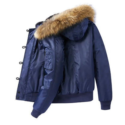 Pilot Men's jackets Thicken Winter Jacket Padding Man Down Jacket Coat Parkas Outdoor Fur Hooded Cotton Padded Jacket HXY0257