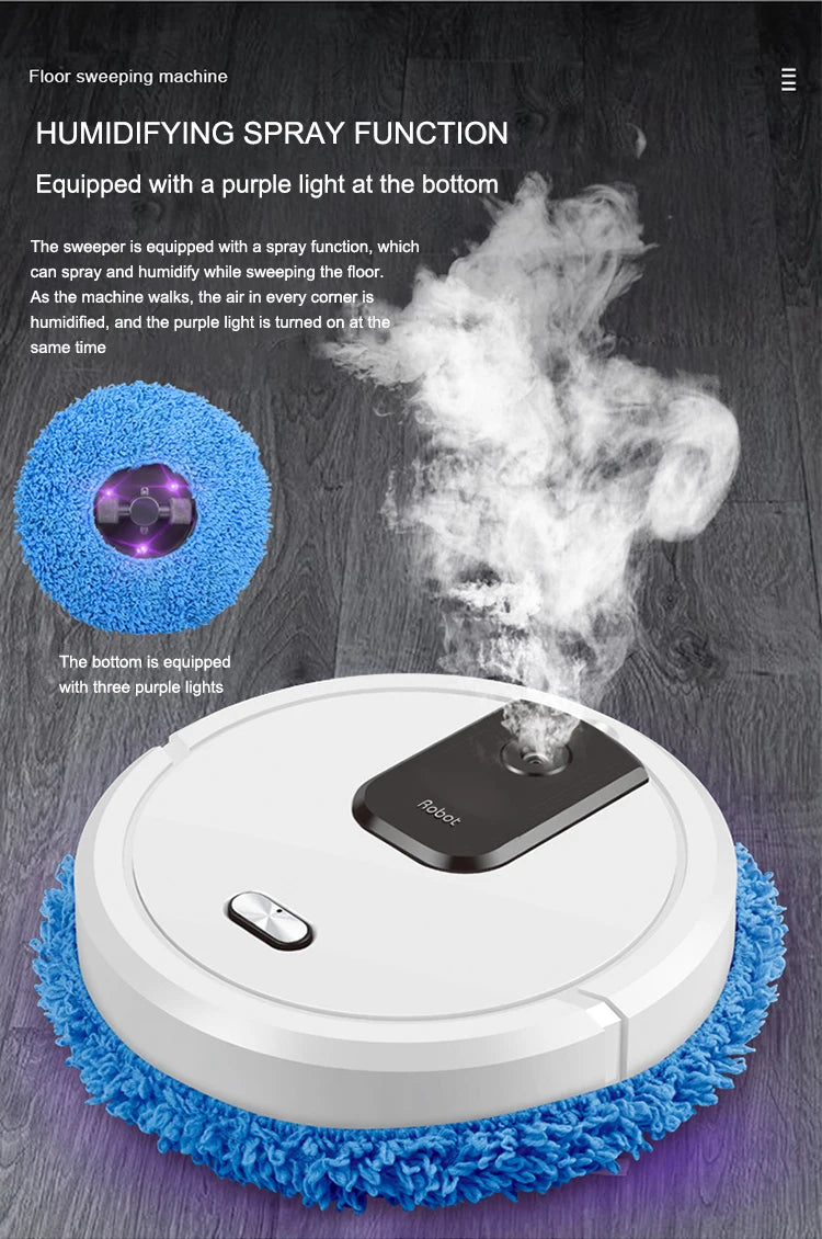 Smart Robot Vacuum Cleaner Multifunction Home Cleaning Sweeping Machine Rechargeable Wireless Smart Floor Machine Office Clean
