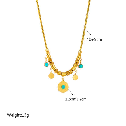 XIYANIKE 316L Stainless Steel Necklace for Women Gold Color New Trends Exquisite Chic Charming Birthday Fashion Jewelry Collier