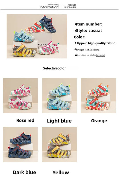 Boys Girls Unisex Sandals 2026 New Summer Toddler Barefoot Beach Sandals Non-slip Comfort Versatile School Outdoor Water Shoes