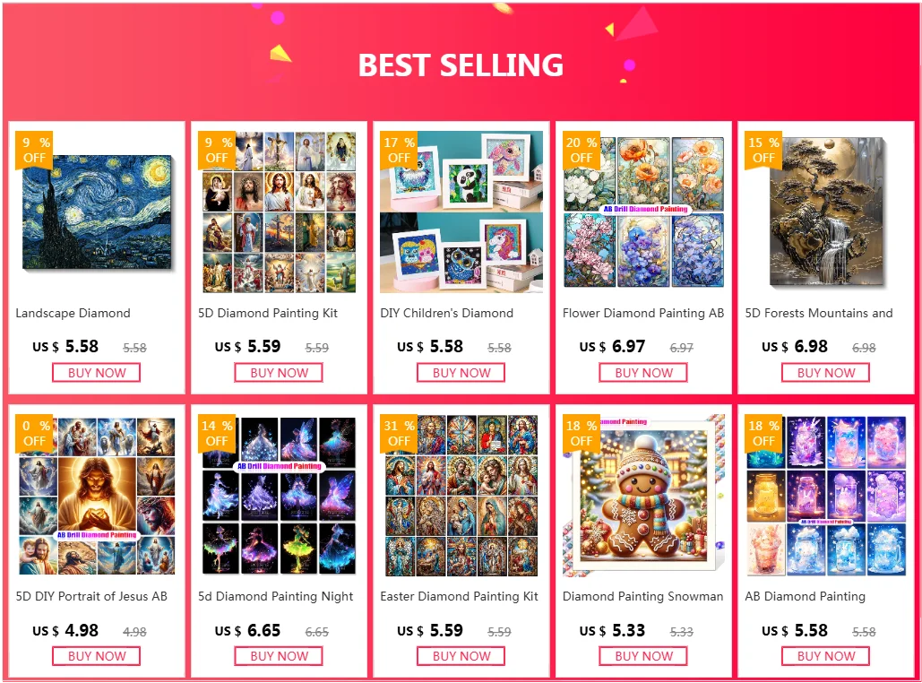 DIY Cartoon Diamond Painting AB Rhinestone Embroidery Landscape Mosaic Cross Stitch Handmade Art Set Children Room Decoration