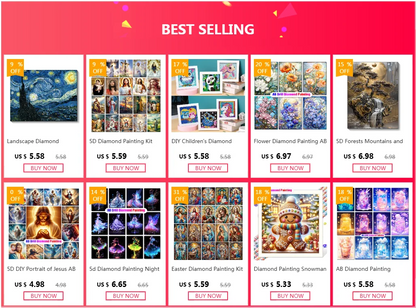 DIY Cartoon Diamond Painting AB Rhinestone Embroidery Landscape Mosaic Cross Stitch Handmade Art Set Children Room Decoration