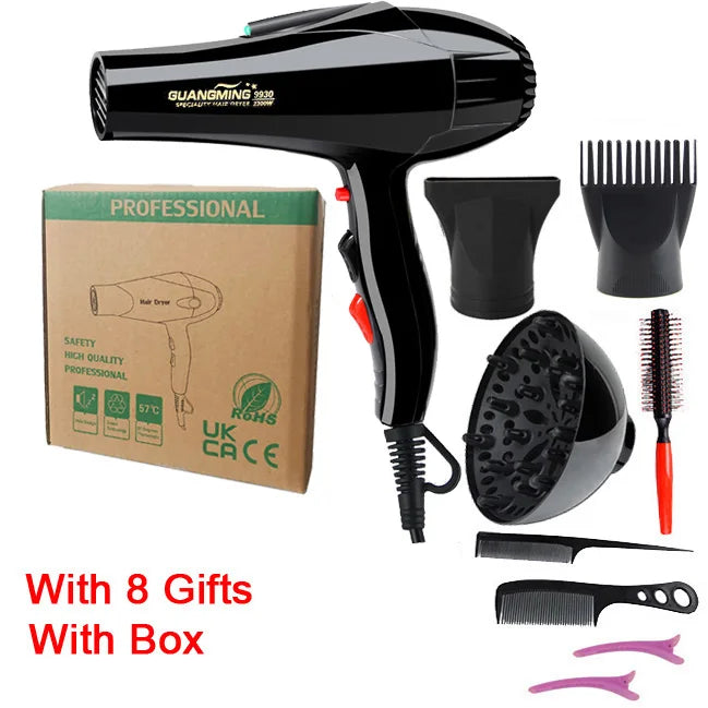 For Hairdresser and Hair Salon Long Wire EU Plug Real 2300W Power Professional Blow Dryer Salon Hair Dryer Hairdryer