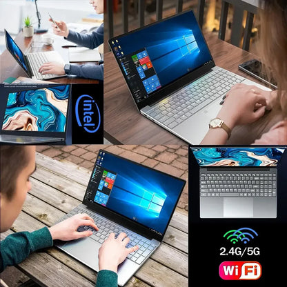 AKPAD 15.6-Inch IPS Display Laptop 16GB RAM 2TB SSD Intel Celeron 11th Gen N5095  Windows 11 Pro - Portable Office Notebook PC