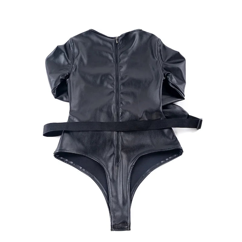 BDSM Leather Arm Binder Restraint Bodysuit Sexy Lingerie Fetish Bondage Straitjacket Slave Cosplay Binding Belts Couple Sex Toys