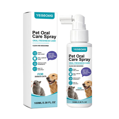 Pet Oral Care Spray Teeth Cleaning Freshing Breath Remove Plaque Tartar Bad Breath Protect Gum No Brushing Pet Dental Care Spray