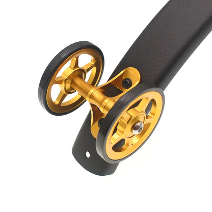 TWTOPSE dviračio lengvoji padanga sparnų ratukas, skirtas Brompton sulankstomam dviračiui, purvasaugio ratas, dvigubas AL7075 CNC A C linija 77g 60mm