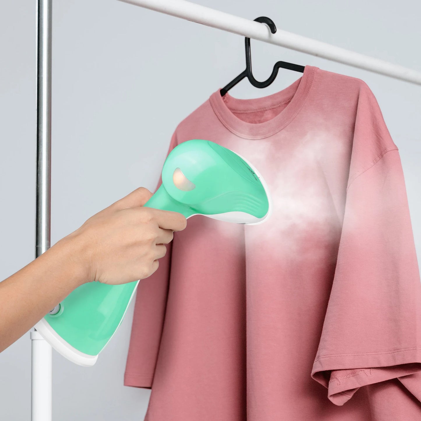 1500W Handheld Clothes Steamer Portable, 300ml Water Tank, 30s Fast Heat-up, 27g/min, Stainless Steel Panel,1.5m Cable