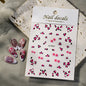 5D Pink Leopard Print Nail Art Stickers 8x10cm Pink/Black/Brown Leopard Nail Decal DIY Manicure Adhesived Leopard Slider