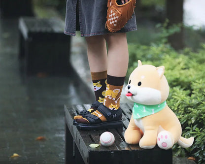 1 Pair Man Women Sock Original AB Tide Socks Colorful Cat Dog Koala Cow Cotton Socks Four Seasons Unisex Socks for Birthday Gift