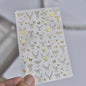 Shell Light Nail Stickers Small Fresh White Bow Ribbon Nail Charms Stickers Self Adhesive Nails 3D Decorations Parts DIY Decals