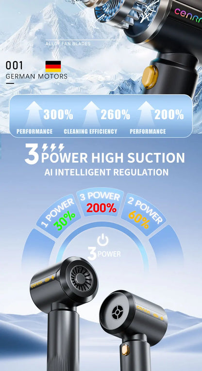 CENRR New Car Vacuum Cleaner High Suction Powerful Wireless Portable Car Cleaner for Home Gift a Birthday Christmas Present