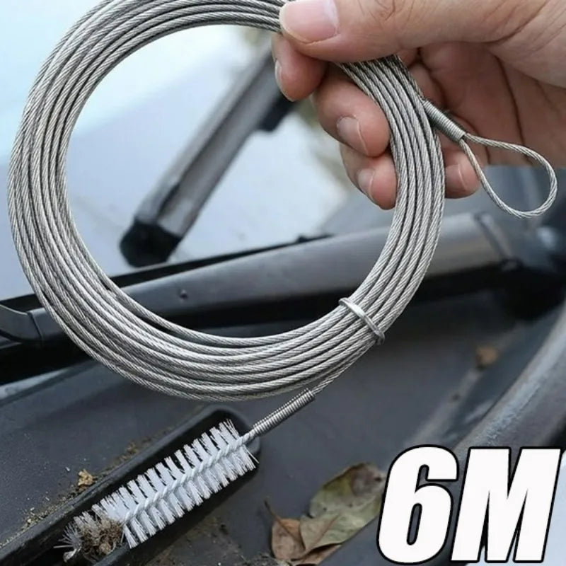 Car Drain Dredge Cleaning Scrub Brushes 1.5/3/6m Extended Auto Sunroof Long Hoses Detailing Cleaning Tool Car Accessories