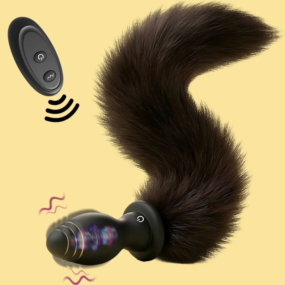 Anal Plug Sexy Fox Tail Vaginal Plug Dildo Masturbation Anal Vibrator Prostate Massager Female Masturbator Anal Masturbating