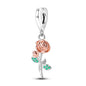 Original 925 Sterling Silver Charm Beads Clover Sunflower Tulip Carnation Pendant For Women Jewelry Fashion Gift