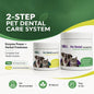 Pet Dental Powder 2-Step Set 100g & 200g Deep Clean Tartar Remover, Breath Freshener for Dogs Cats, Complete Oral Care Daily