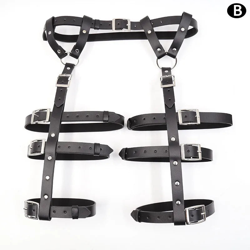 BDSM Bondage Leg Restraints Leather Belt Pants Adult Games thigh ring cuffs Straps Sex Toys For Couples Women erotic underwater
