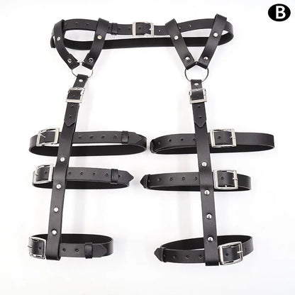 BDSM Bondage Leg Restraints Leather Belt Pants Adult Games thigh ring cuffs Straps Sex Toys For Couples Women erotic underwater