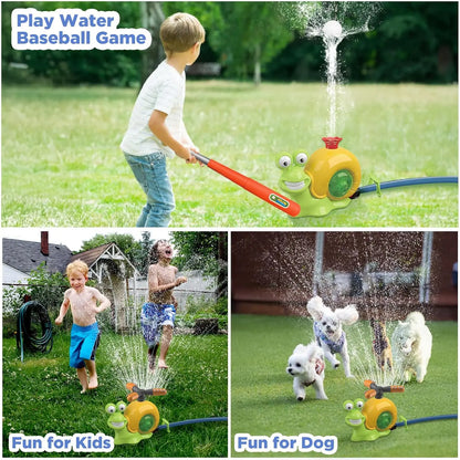 Water Spray Outdoor Toy Snail Sprinkler Backyard Garden Water Toys Summer Yard Cartoon Splash Sprinkler Baby Bath Toy for Kids