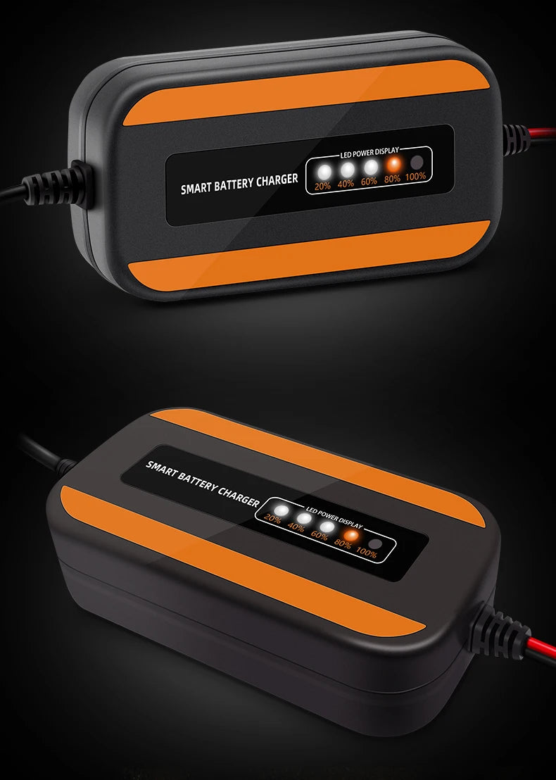 12V 6V Motorcycle Toy Car Battery Charger Mini Lead Acid Battery Charger 2A Full Automatic Charging Puls Repair for Auto Motorcy