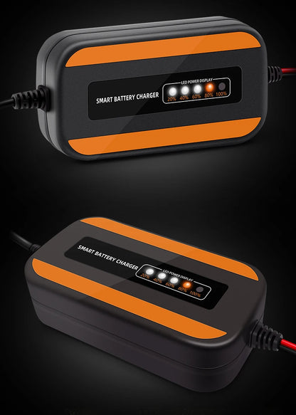 12V 6V Motorcycle Toy Car Battery Charger Mini Lead Acid Battery Charger 2A Full Automatic Charging Puls Repair for Auto Motorcy