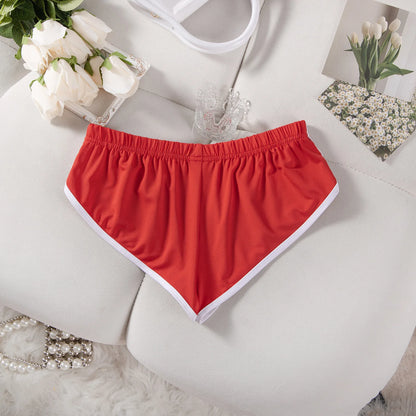 Sexy Running Elastic Sport Shorts Men's Summer Shorts Hot Pants Bar Nine Points Slim Fit Cotton Milk Silk Men's Fashion