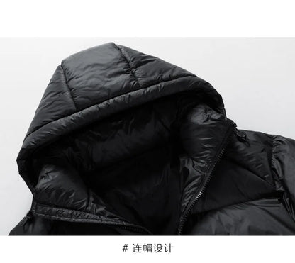 2025 Winter Hooded Men's 90% White Duck Down coat fashion warm Down Jackets casual winter Men thicken winter Jacket size M-4XL
