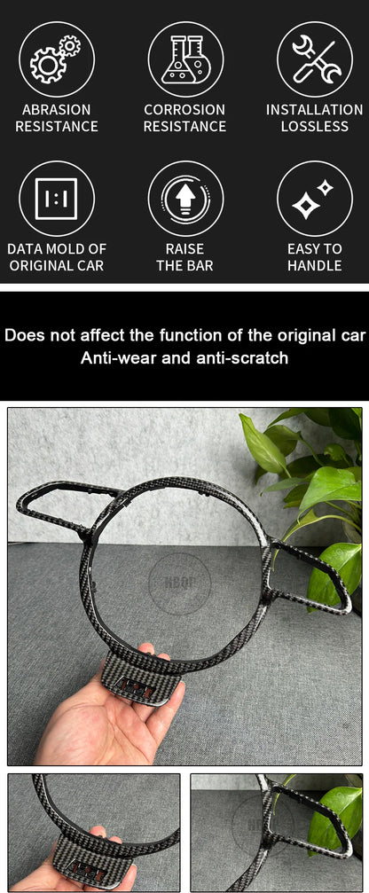 For Audi A4 B8 A3 8V Steering Wheel carbon fibre Frame Assembly Accessories
