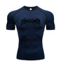 Summer Compression Sweatshirt Short Sleeve Men's Fitness T-Shirt Running Quick-Dry Top Gym Workout Bodybuilding T-Shirt S-3XL