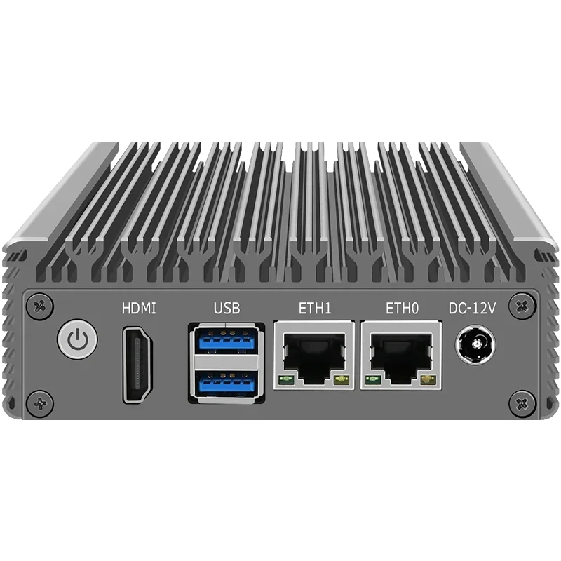 6W Low Power Intel N3050/N3160 Quad Core Quad Thread X86 Soft Router 2*1000M Lan Port HD-MI Output Metal Case Mini PC