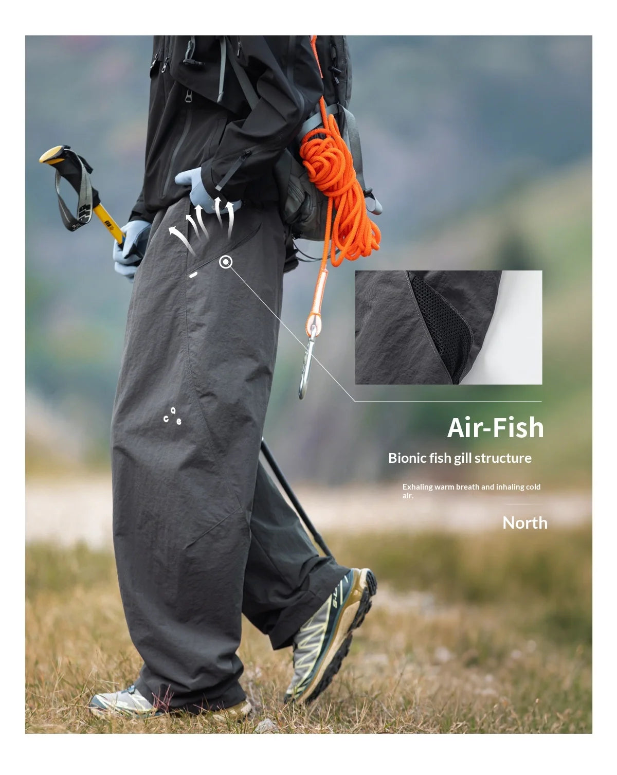 TFETTERS 2026 Spring New Arrival Outdoor Cargo Pants Man Water Repellent Windproof Oversized Curved Blade Techwear Trousers Men