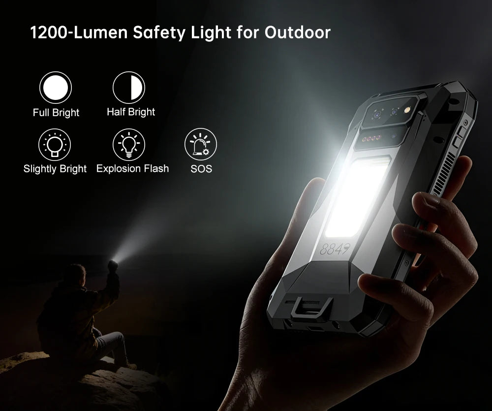 8849 Tank X Unihertz 220 Lumen 1080P Projector Rugged Smart Phone Android15 17600mAh 512GB Dimensity 8200 NFC Night Version 2026
