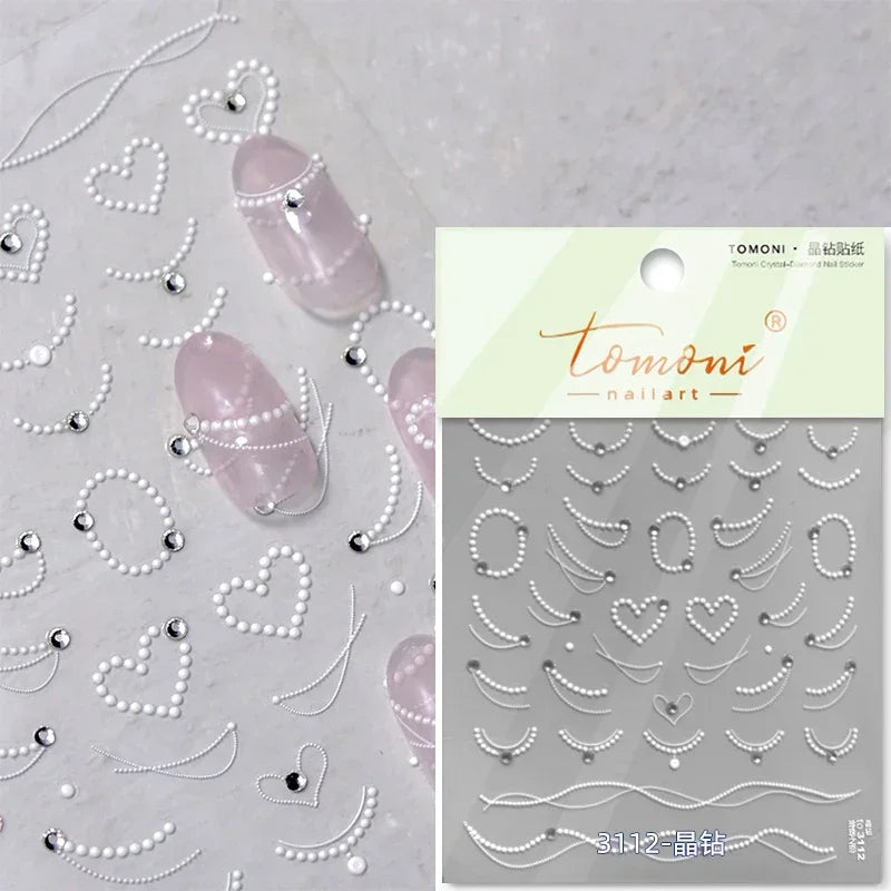 1pcs 5D Star Moon Nail Stickers Kawaii Pink Retro Bronzing Nail Art Sticker Decorations Decals DIY Adhesive Slider Accessories