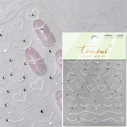 1pcs 5D Star Moon Nail Stickers Kawaii Pink Retro Bronzing Nail Art Sticker Decorations Decals DIY Adhesive Slider Accessories