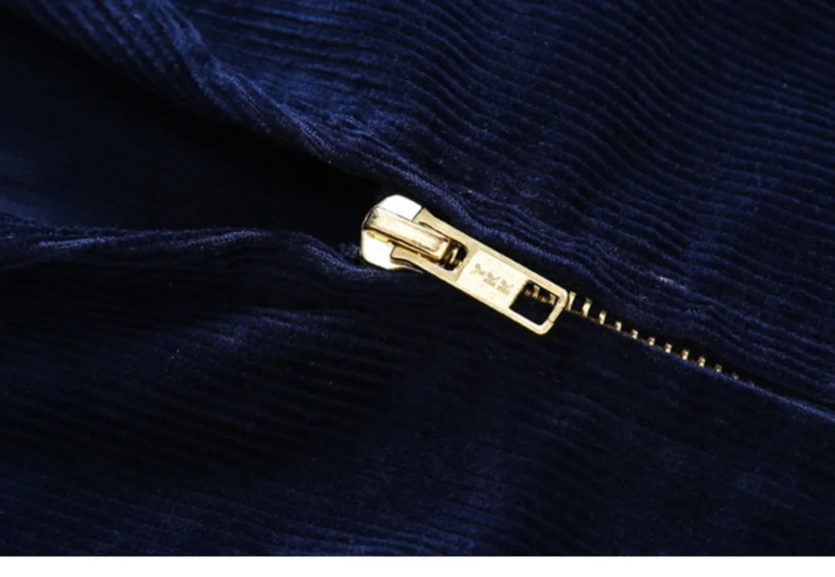 2026 Spring/Summer American Retro Workwear Long-Sleeved Farmer's Coop Jacket for Male Youth - High-end Trendy Corduroy Coat