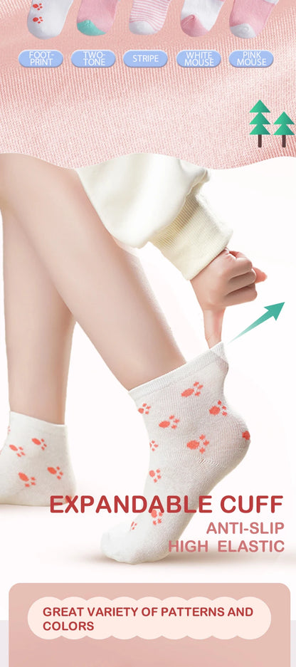 5Pairs/Lot Cotton Kids Anti-Slip Winter Socks Casual Baby Boys Girls Sock Floor Children's Socken With  Grips Kids For 0-8 Years