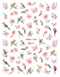 3d Nail Art Decals Spring Booming Violets Lavenders Purple Blue Pink Flowers Butterflys Stickers Decoration For Nail Tips Beauty