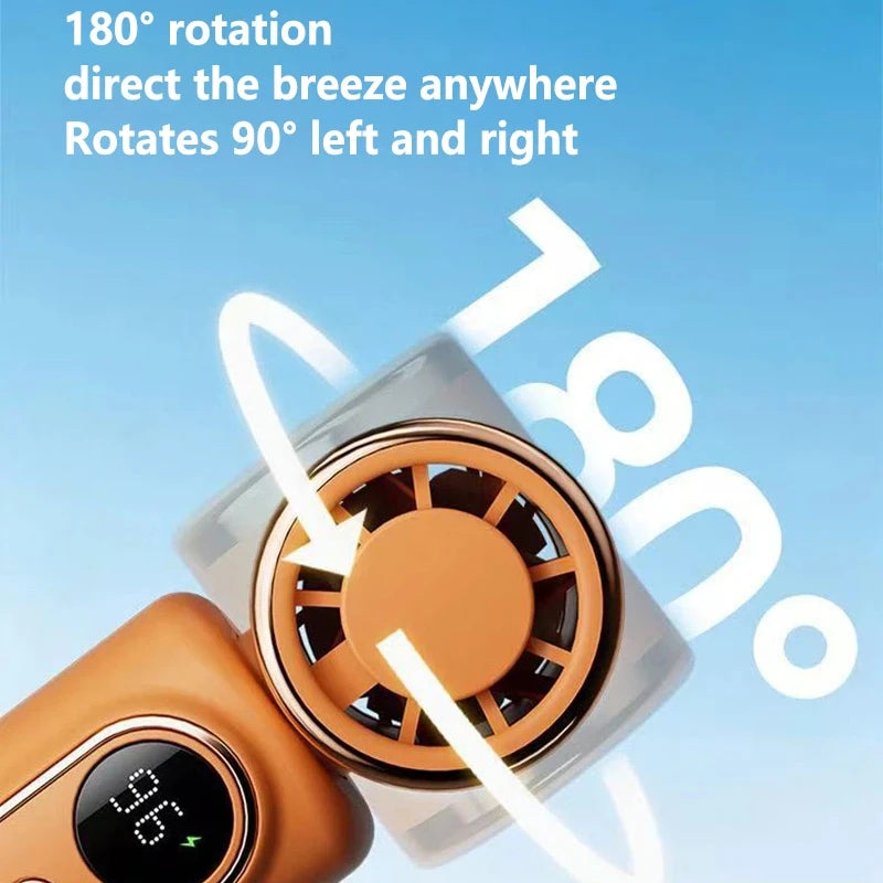 Lenovo Mini Handheld Cooling Clip Fan 100 Gear Speed Adjustment Lightweight Design Fan USB Charging For Outdoor Camping Gift